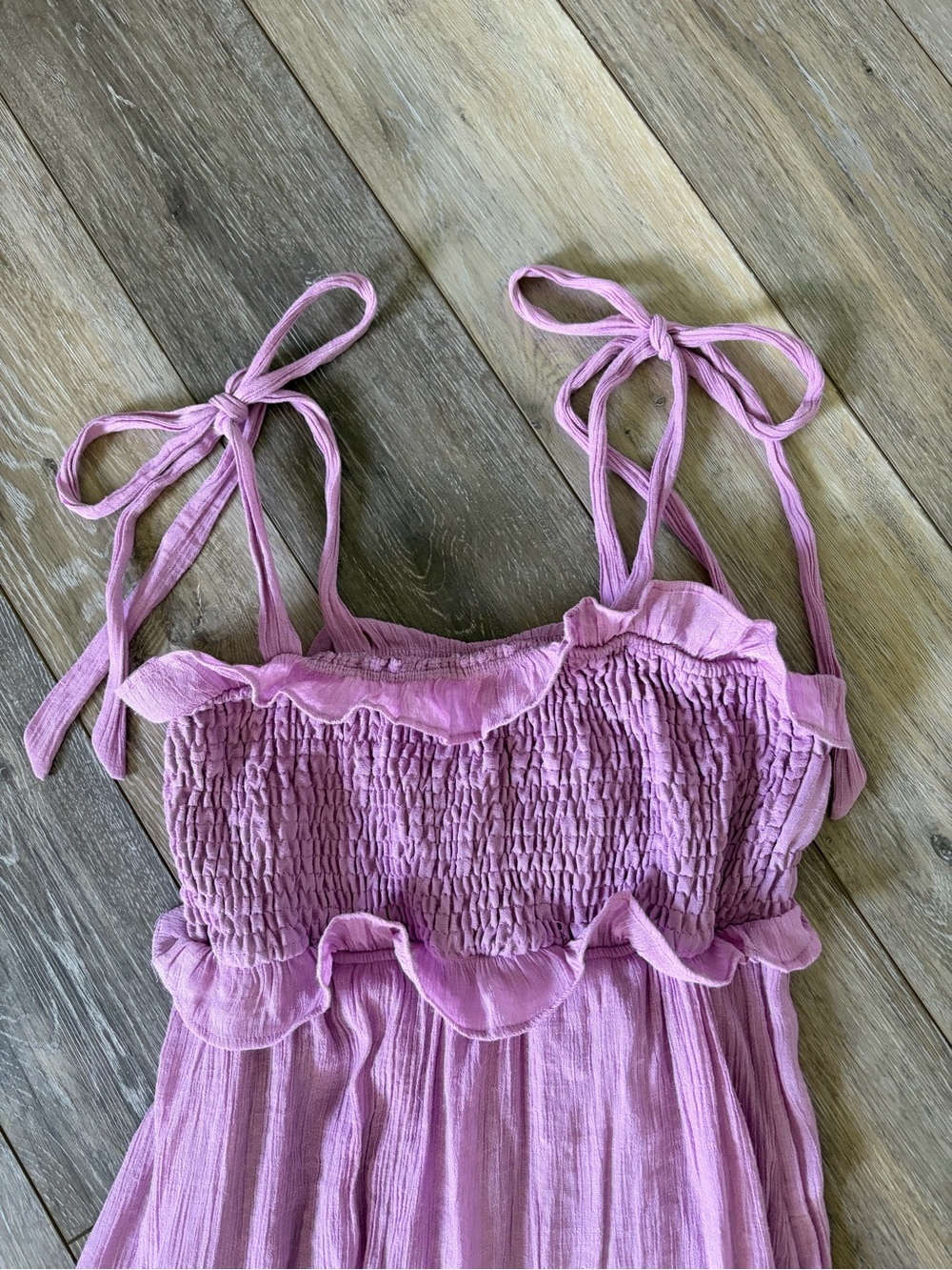 Altar’d State Lavender Tiered Tie-Strap Maxi Dress - Picture 2 of 8